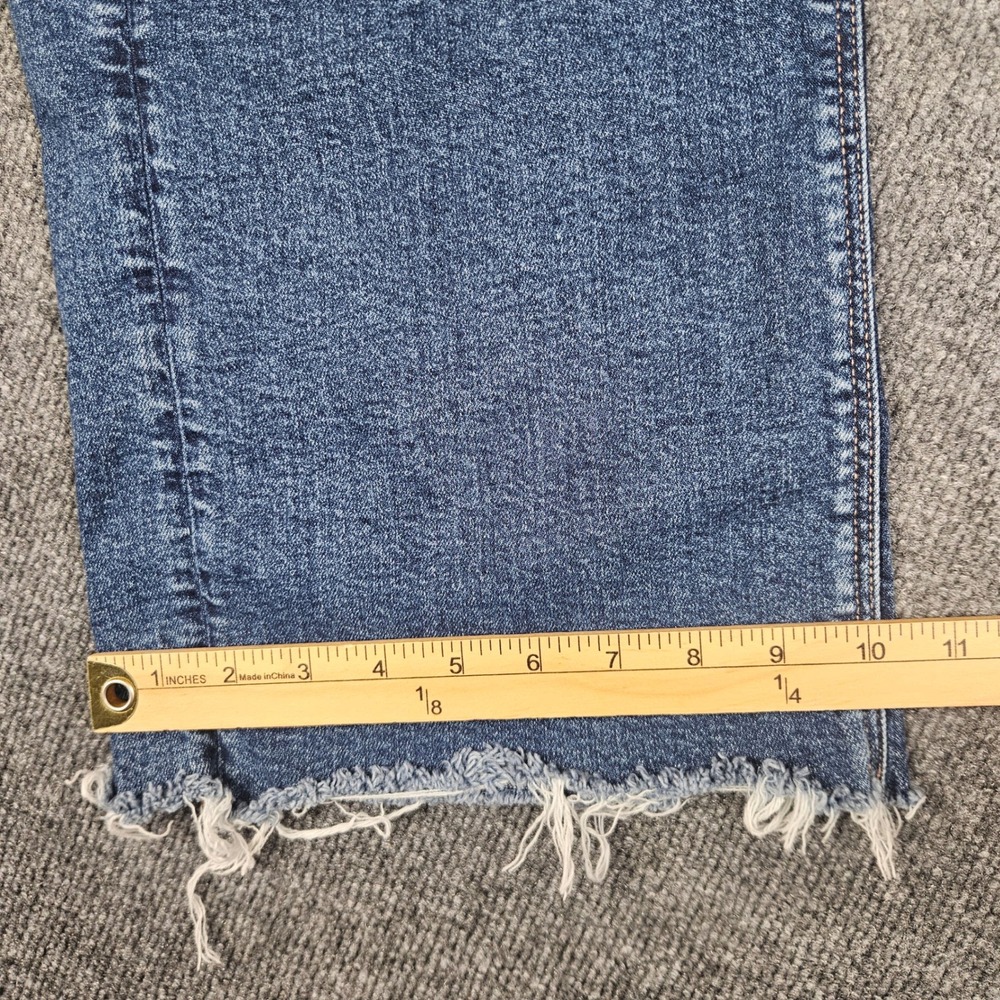 American‎ Eagle Low-Rise Baggy Wide Leg Jeans Women's 0 Stretch Dark Wash Denim - Picture 7 of 11